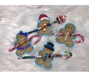 Stickserie ITH - Gingerbread Lebkuchenmann Gutschein Süßigkeiten Halter